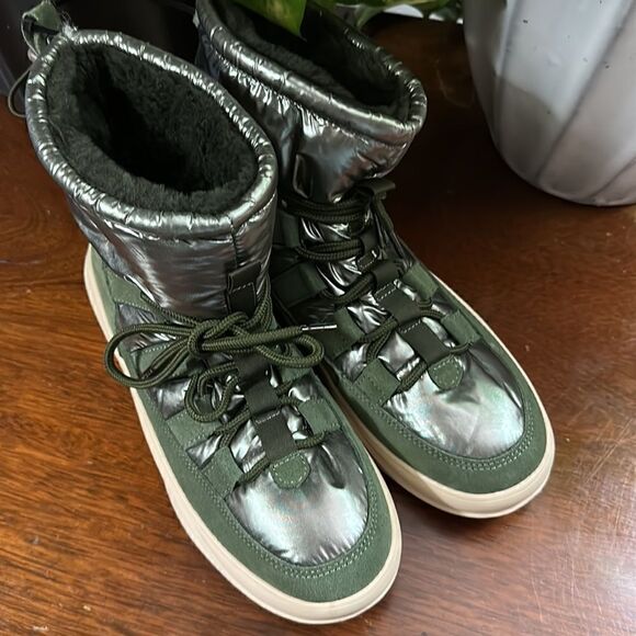 PAJAR Aviva Green Platinum Faux Fur-Lined Waterproof Boots - Picture 2 of 4